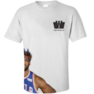 Joel Embiid hairline/skyline - White Tee