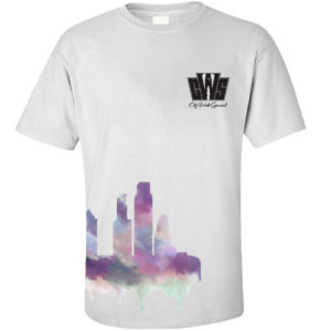 Philly Watercolor Skyline - White Tee